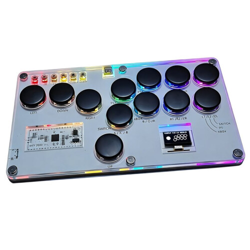 Arcade Stick All-Button HITBOX with Custom RGB & Turbo Functions,Arcade Controller for PC Ps3 Ps4  Steam