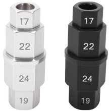 Kit D'Outils de Réparation de Moto avec Douille Hexagonale de 3/8" - Acier Cr-V Anti-Rouille pour Douilles de 17/19/22/24mm, Professionnel