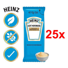 (Heinz Light Mayonnaise, 25) Heinz Assorted Sauce Sachets -Salad, Ketchup, Mayo