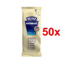(Heinz Mayonnaise, 50) Heinz Assorted Sauce Sachets -Salad, Ketchup, Mayo