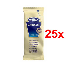 (Heinz Mayonnaise, 25) Heinz Assorted Sauce Sachets -Salad, Ketchup, Mayo