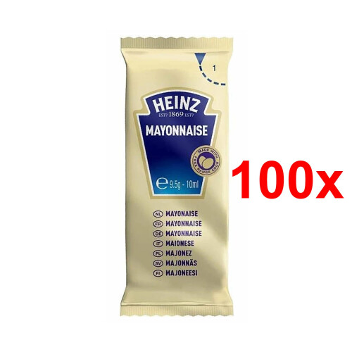 Heinz 100x Assorted Heinz Mayonnaise Sauce Sachets-Salad