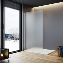 (900x1900mm) ELEGANT Walk-In Shower Screen, 8mm Full Frosted Tempered Safety Glass Wet Room Shower Enclosure Panel