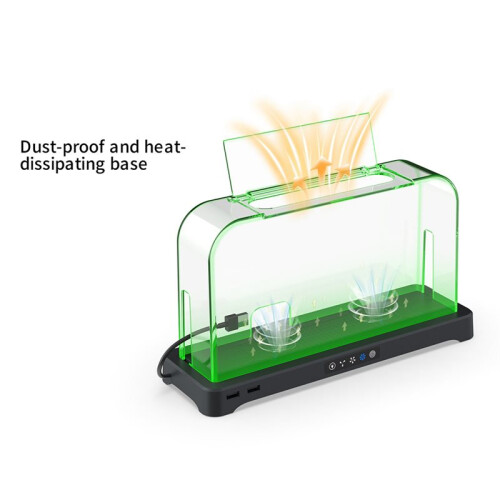 Dust Cover Cooling Dock for  2/OLED RGB Light USB Expansion  Slim Protective Dock Case Shell Stand 1