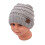 (Beige)Chapéu de malha moda infantil quente cor sólida moda simples e confortável 7