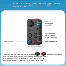 For Pocket3/4/4P Wireless Remote Control for Action 4/5 Pro/6/Osmo 360/ Action Camera Remote OTA B