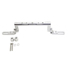 Motorcycle Bar Balance Bar Multi-Angle Adjustment Mounting Extension Bracket Heightened Extended Silvery