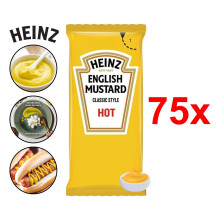 (Heinz English Mustard Sauce, 75) Heinz Assorted Sauce Sachets -Salad, Ketchup, Mayo