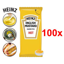 (Heinz English Mustard Sauce, 100) Heinz Assorted Sauce Sachets -Salad, Ketchup, Mayo