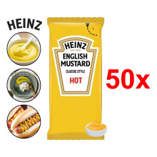 (Heinz English Mustard Sauce, 50) Heinz Assorted Sauce Sachets -Salad, Ketchup, Mayo