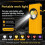 Magnetic Keychain Work Light Super Bright 3-LED Pocket Flashlight USB-C Rechargeable  Torch for Repair 9