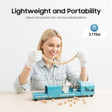 Lathe Machine Wood Lathe Milling Tool, Cutting Grinding Polishing Accessories for DIY Woodworking Table A EU Plug
