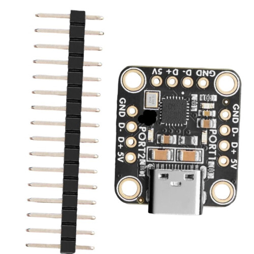 CH334F 5999  2-Port USB Hub Breakout Board, USB 2.0 Expansion Module for DIY Projects, Embedded Systems, Prototyping 1