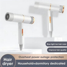 Strong Wind Professional Hair Dryer for Salon Use Hot and Cold Air Negative Ionic Electric Blower Hammer Dryer EU Plug