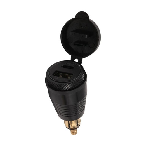 LED Motorcycle Dual-USB Phone Charger with Type-C QC 3.0 Fast Charging 2