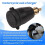 LED Motorcycle Dual-USB Phone Charger with Type-C QC 3.0 Fast Charging 5