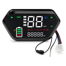 48V 60V 72V Ebike Display,Universal LED Electric Bike Screen Display Meter Backlight Waterproof E-Bike Speedometer Panel
