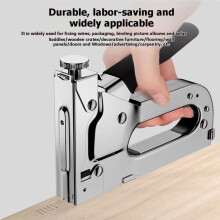 Manual Nail Gun Kit, Handheld Interior Nail Gun with 1000 Door Nails, for Carpentry, Wiring, Decoration and Repair