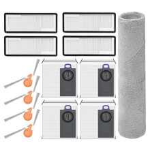 For Flow 2 - Standard Dock with Water Tank Vacuum Parts Side Brush Filter Mop Dust Bag Accessories 13pcs