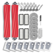 Ersatzzubehör für QV 35A / QV 35S Saugroboter: Hauptbürste, Seitenbürste, Wischpads, Staubbeutel