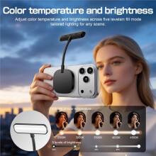 Magnetic Gooseneck LED Fill Light 3 Color Temperature Dimmable Eye Caring Selfie Beauty Lamp for Phone Makeup Reading