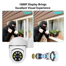 4PCS 2MP WiFi Kamera 1080P IP65 Drahtlose PTZ Überwachungskamera Infrarot Nachtsicht Zwei-Wege-Intercom Sicherheits CCTV