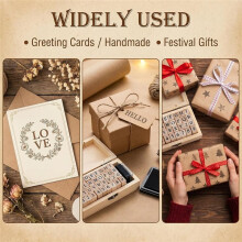 36 Pcs Alphabet Number Stamps, Wooden Rubber Letter Number Stamps Set for DIY Scrapbooking and Card Making