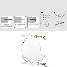 2 Pcs Clear Ice Hockey Puck Wall Mount Holder Display Wall Rack Holder , Display and Storage