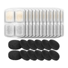 Hondwaterfilters voor FEELNEEDY 8L Roestvrijstalen Drinkfontein FN-W18 Ionenwisselingsharsfilters en Pompsponzensets 12+12