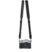Leren Tas voor X-T50 Camera, Halve Body Cover Beschermende Tas met Schouderband, Vintage Lederen Behuizing Zwart