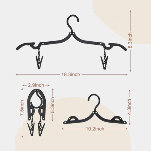 Cintre de  Pliable avec Clip, Support de  Portable pour Vêtements 2