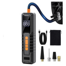 Tire Inflator Portable Air Compressor Air Pump for Cars Tires, LCD Display Tire Pressure Gauge 6000mAh & LED Light