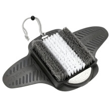 Shower Foot Scrubber Mat with Pumice Stone, Non-Slip Suction Cups, Callus Remover for Shower and Bathtub Grey
