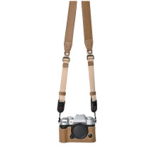 Leren Tas voor X-T50 Camera, Halve Body Cover Beschermende Tas met Schouderriem, Vintage Lederen Behuizing Bruin