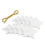 10 Pçs de Ornamentos Cerâmicos em Branco de Estrela de Cinco Pontas de 3 Polegadas com Corda Dourada para Artesanato DIY, Decoração 1
