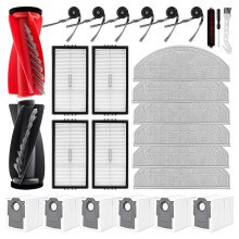 Accessories Kit Compatible for Saros 20 Sonic Robot Vacuum Kit Main Side Brush Filter Mop Dust Bag 27pcs