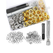 Grommet Kit 1/2 Inch Heavy Duty Metal Eyelets for Fabric Curtains, Tarps, Tents & Covers (Multicolored)