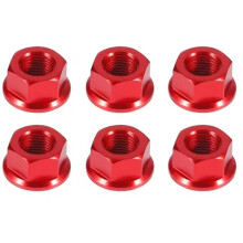 M10X1.25 Universal 6PCS Rear Sprocket Wheel Axle Nut Screw Hex Nut Motorcycle Atv Scooter Off-Road A