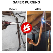 Nitrogen Purge Boot for HVAC Brazing, Hands-Free Nitrogen Purge Tool with Multi-Size O- Seal and 1/4" SAE Connector