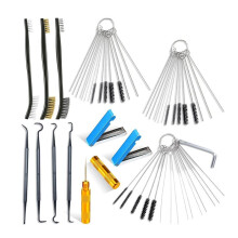 Kit de Limpeza de Carburador com Limpa Bicos de Tocha, Escovas, Ganchos, Espátula e Cases de Alumínio
