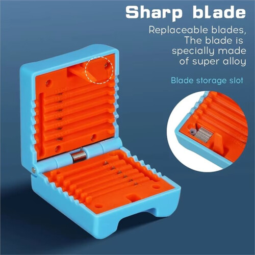 Fiber Optic Mid Span Cable Cutter 1.2‑3.3mm,Cable Tube Slitter with 12 Replaceable Blades,Lock& Jacket Tube Stripper 1