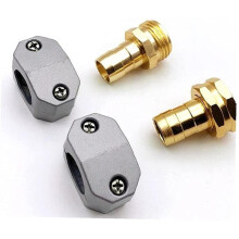 Conector de Manguera de Jardín de Aleación de Zinc, Reparador de Tuberías de Agua, Juego de Conectores Macho y Hembra con Anillos de Sellado