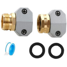 Zinc Alloy Garden Hose Connector Water Pipe Repairer Male Female Connector Set with Sealing Rings