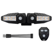 Bicycle Remote Control Taillight Projection Riding Light USB Bike Light Wireless Night Light Turn Signal Lamp