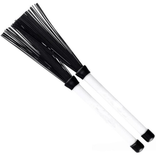 1set Black and White Nylon Drum Brushes, Kit Drum Brushes, Create Dynamic Percussion Tones