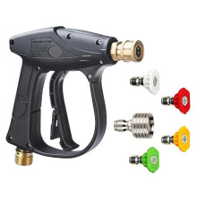 1/4 Snelle Aansluiting Hoge Druk Spuitset met 4 Mondstukken en 1 Douchekop (3mm) voor Auto Thuis Hogedrukreinigers