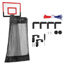 Wäschekorb für Basketball über der Tür mit , Hängender Wäschekorb mit Reißverschlussboden, Abnehmbarer Netzbeutel