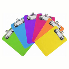 6 Pcs Clipboard A7 Size Small Plastic Clipboards Portable Pocket Clip Board for Offices School Hospital Restaurant