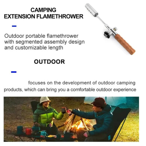 Detachable 3-Section Adjustable Flame Torch Set Propane Burner for Camping BBQ Welding Outdoor Cooking 1