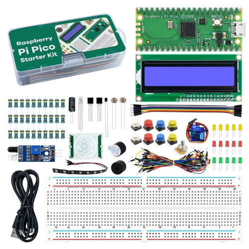 For Raspberry Pi  RP2040 Development Board Kit with LCD1602 LCD Display for MicroPython Programming